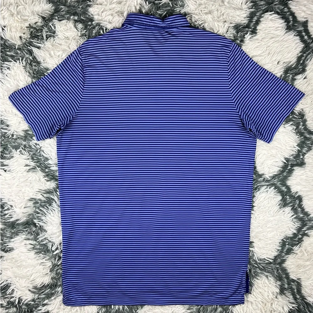 RLX Ralph Lauren Men's Casual Striped Golf Polo Shirt Blue Size Large - Picture 2 of 12